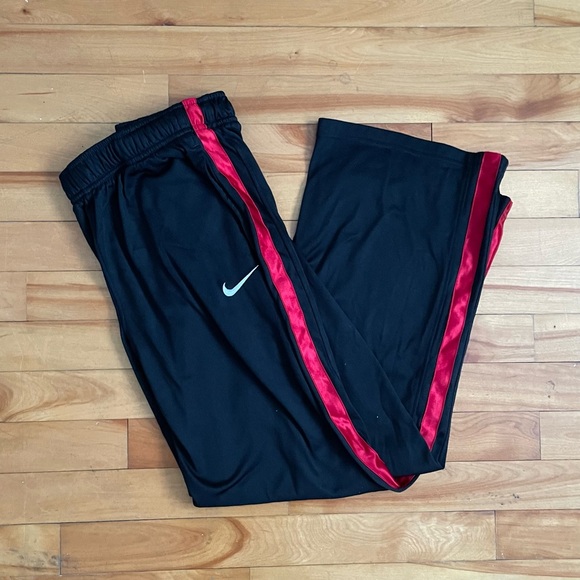 Nike Track Pants Black and Red Stripe - Picture 2 of 4